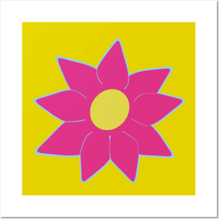 Pink clematis flower Posters and Art